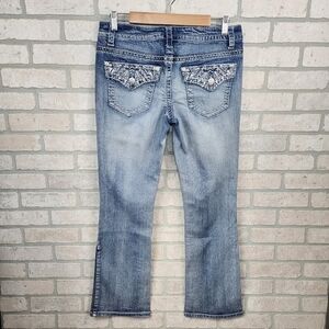 PAISLEY SKY Light Wash Embellished Jeans Size 12
